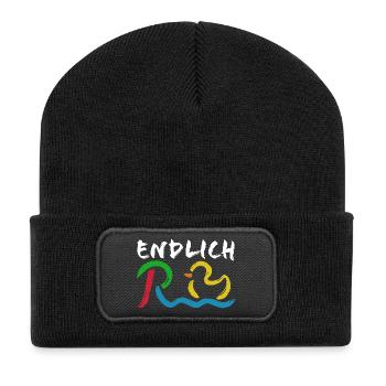 Finally Pension - Retirement - Pension - Recycled Patch Beanie - black - Front