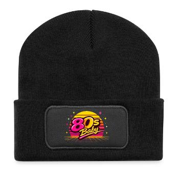 80s Neon Baby - Recycled Patch Beanie - black - Front