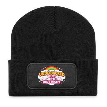 Nicht diagnostiziert, aber irgendetwas stimmt nich - Recycelte Patch Beanie - Schwarz - Vorne