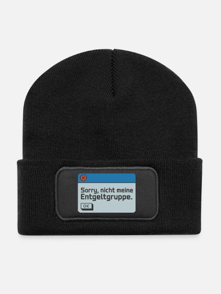 Sorry Nicht Meine Entgeltgruppe Beamte TVöD Büro - Recycelte Patch Beanie - Schwarz