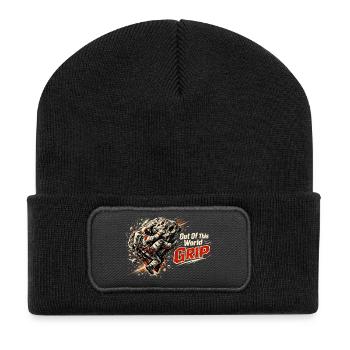 Out Of This World Grip – Astronaut bouldering - Recycled Patch Beanie - black - Front