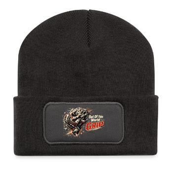 Out Of This World Grip – Astronaut bouldering - Recycled Patch Beanie - dark grey - Front
