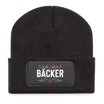 Bäcker Beruf - Recycelte Patch Beanie - Dunkelgrau - Vorne
