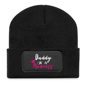Papa einer Prinzessin - Recycelte Patch Beanie - Schwarz - Vorne