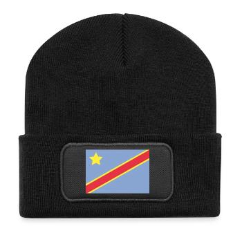 Drapeau du Congo - Beanie recyclé à patch - noir - Devant