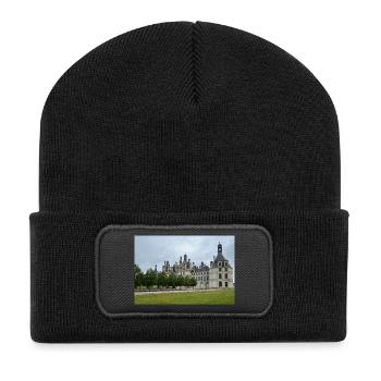 Château de Chambord - Recycelte Patch Beanie - Schwarz - Vorne