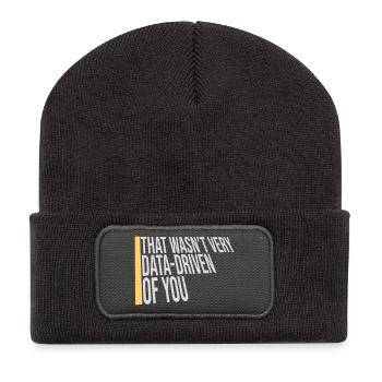 That Wasn't Very Data-Driven Of You Lustig Nerd - Recycelte Patch Beanie - Dunkelgrau - Vorne