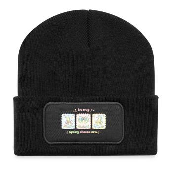 In My Spring Cheese Era Kawaii Pastel Coquette - Recycled Patch Beanie - black - Front