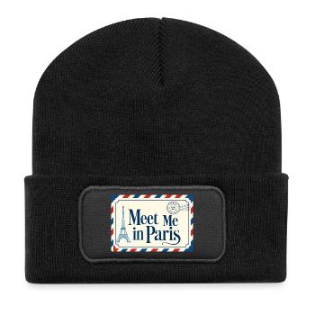 Meet Me in Paris Poster - Recycled Patch Beanie - black - Front
