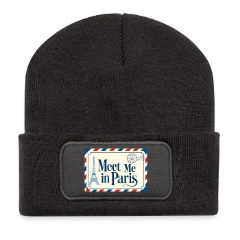 Affiche Meet Me in Paris - Beanie recyclé à patch - charbon - Devant