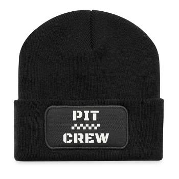 Pit Crew Motorsport Race Pit Stop Racing Team - Recycled Patch Beanie - black - Front
