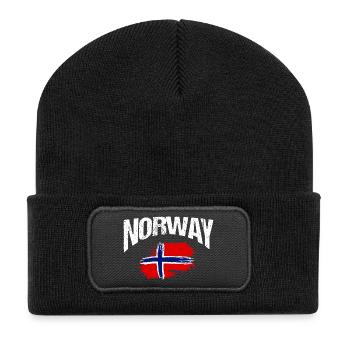 Vacances en Norvège dans les fjords de Norge Voyage en Scandinavie - Beanie recyclé à patch - noir - Devant
