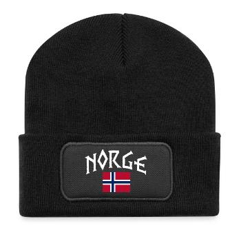 Vacances en Norvège dans les fjords de Norge Voyage en Scandinavie - Beanie recyclé à patch - noir - Devant