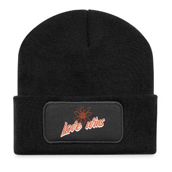 Love Wins Blossom Doodle - Recycled Patch Beanie - black - Front
