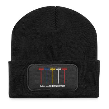 Leiter vom Rechenzentrum Gärtner Gärtnerin Garten - Recycelte Patch Beanie - Schwarz - Vorne