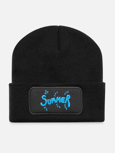 Splish Splash - Recycelte Patch Beanie - Schwarz