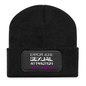 Fehler 404 asexuell - Recycelte Patch Beanie - Schwarz - Vorne