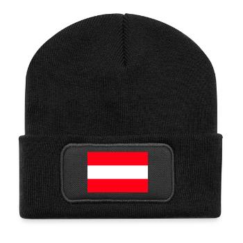 Autriche - Beanie recyclé à patch - noir - Devant