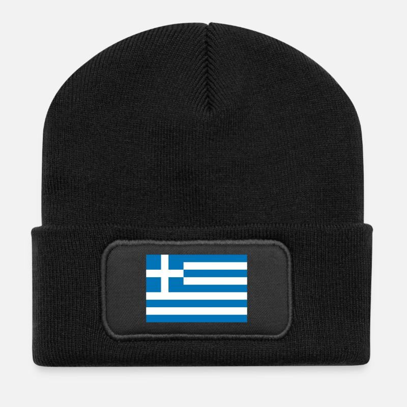 greece - Recycled Patch Beanie - black