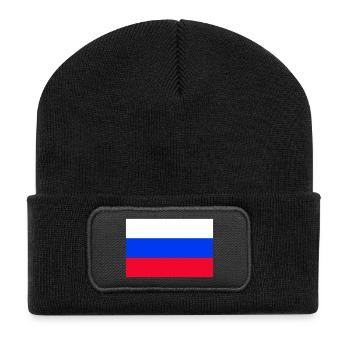 Russie - Beanie recyclé à patch - noir - Devant