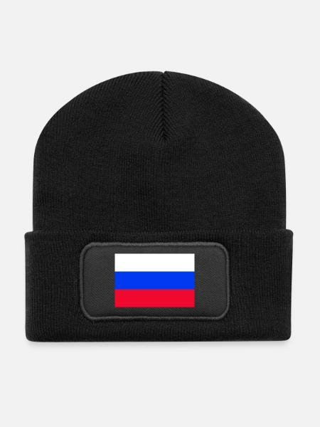 Russie - Beanie recyclé à patch - noir