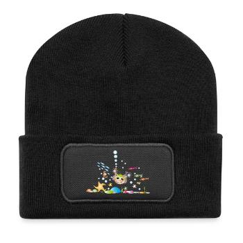 Taucher - Recycelte Patch Beanie - Schwarz - Vorne