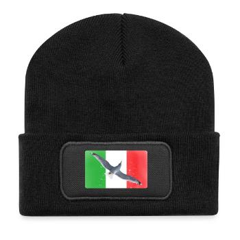 Italy Flag Italy Love Seagull - Recycled Patch Beanie - black - Front