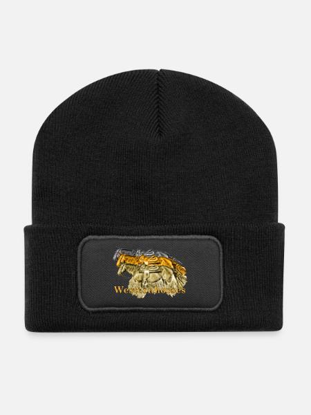 Westernhorses - Recycelte Patch Beanie - Schwarz