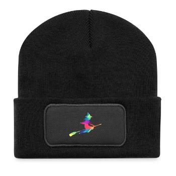 Sorcière colorée - Beanie recyclé à patch - noir - Devant
