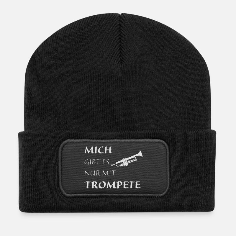 Nur mit Trompete - Recycelte Patch Beanie - Schwarz