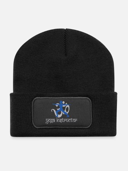 Yoga Instructor - Beanie recyclé à patch - noir