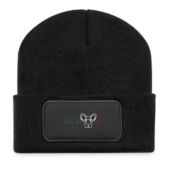 Moto Guzzi Heartbeat Italia 2 - Beanie recyclé à patch - noir - Devant
