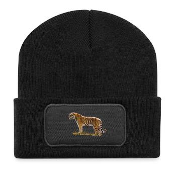 Tiger - Beanie recyclé à patch - noir - Devant