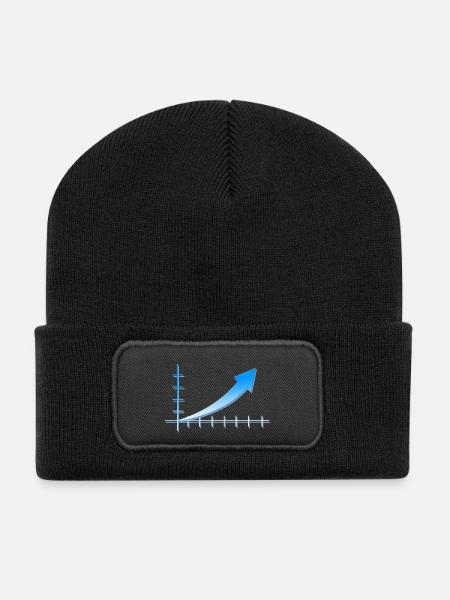 stock market - Recycled Patch Beanie - black