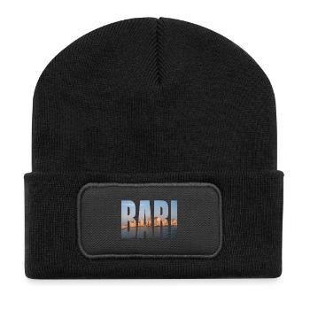 Bari Italie - Beanie recyclé à patch - noir - Devant