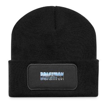 BRIGHTON Großbritannien - Recycelte Patch Beanie - Schwarz - Vorne