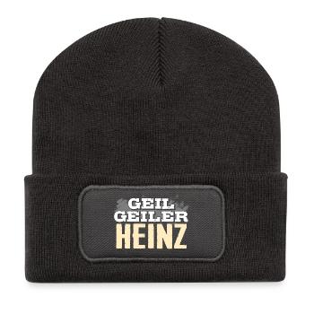 HEINZ - geil - Recycelte Patch Beanie - Dunkelgrau - Vorne