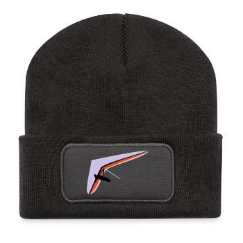 Delta - Beanie recyclé à patch - charbon - Devant