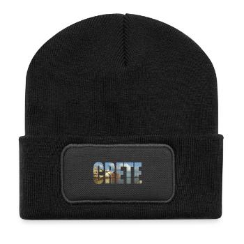 Kreta - Recycelte Patch Beanie - Schwarz - Vorne