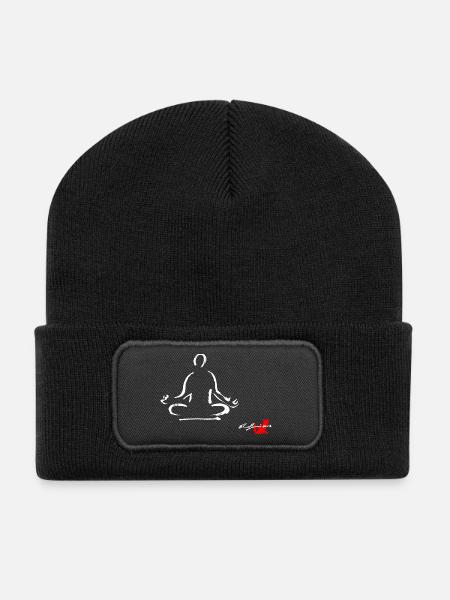 YOGA - Recycelte Patch Beanie - Schwarz