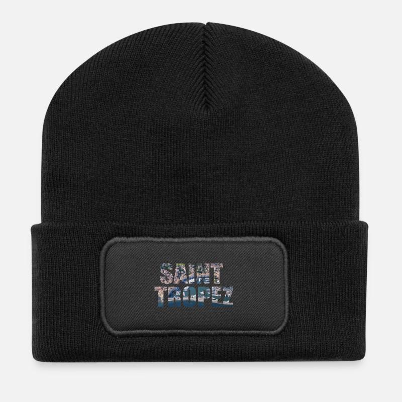 FRANCE SAINT TROPEZ - Recycled Patch Beanie - black