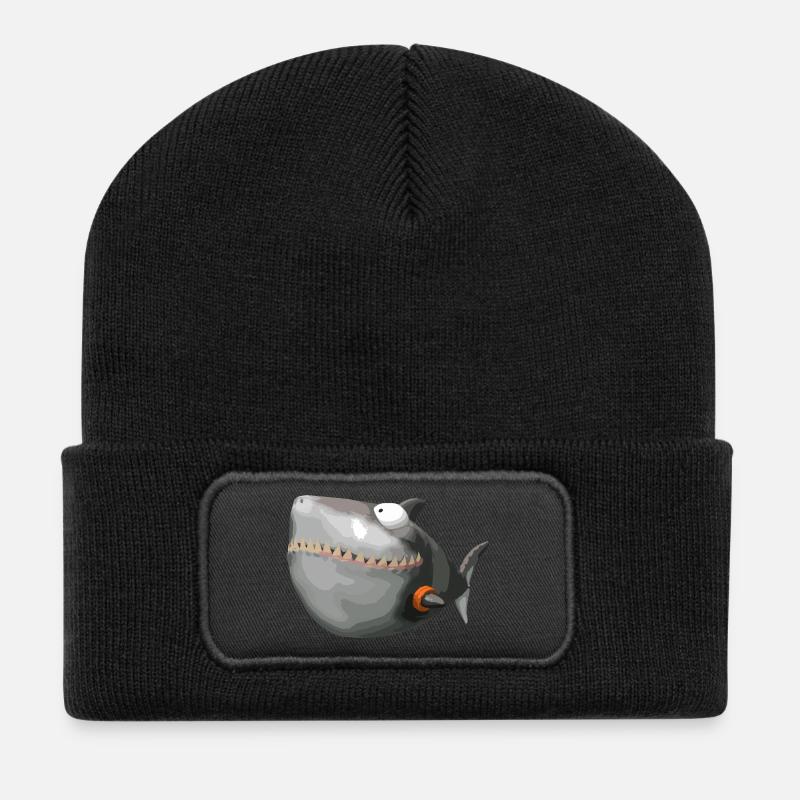 SharkMops - Recycelte Patch Beanie - Schwarz