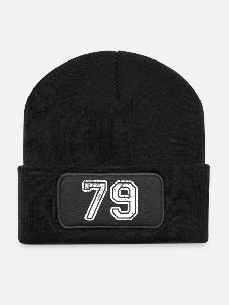 79 - Recycelte Patch Beanie - Schwarz