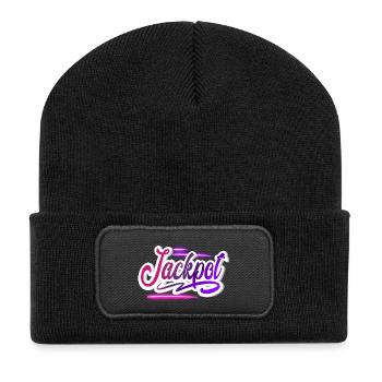 gros lot - Beanie recyclé à patch - noir - Devant