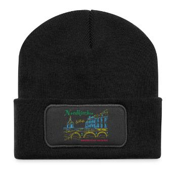 Nordkirchen Schloss, Westfälisches Versailles - Recycelte Patch Beanie - Schwarz - Vorne