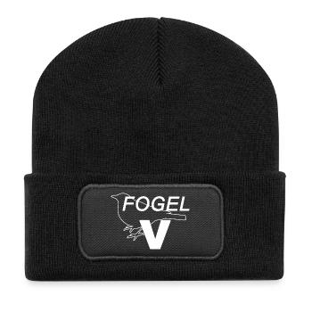 Fogel V - Recycelte Patch Beanie - Schwarz - Vorne