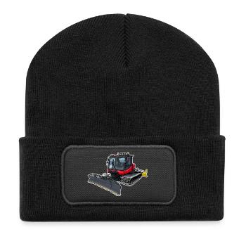 Red snowcat - Recycled Patch Beanie - black - Front