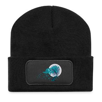 Japon Japonais Mode Style Nature Arbre - Beanie recyclé à patch - noir - Devant