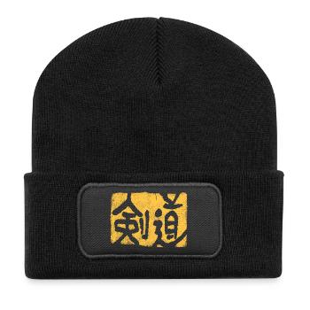 Kendo VINTAGE Stamp - Recycled Patch Beanie - black - Front