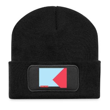 BLUE RED 2025 - Recycelte Patch Beanie - Schwarz - Vorne